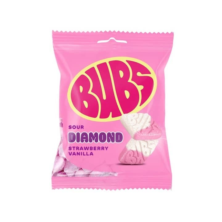 Bubs — Sour Diamond Strawberry Vanilla (Swedish Candy)