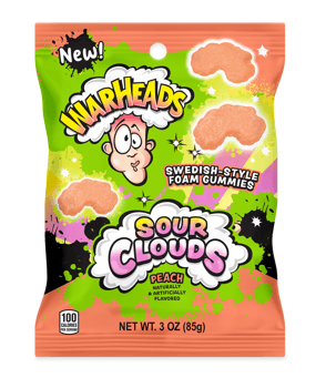 Warheads — Sour Clouds Peach (Swedish Style Gummy)
